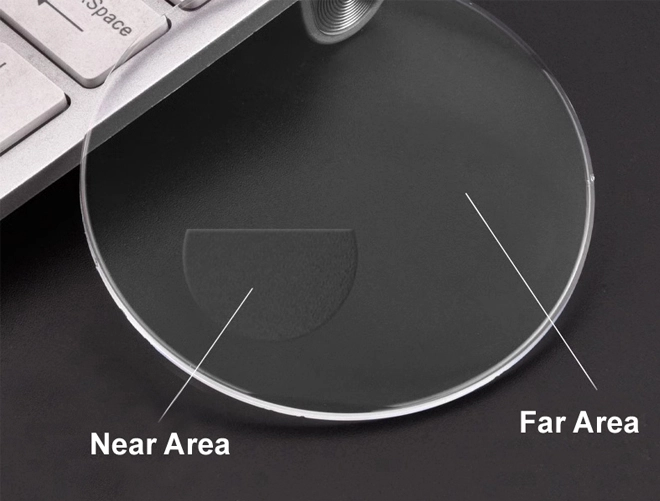 Specifiche delle lenti per occhiali da vista bifocali Flat Top con indice 1.56