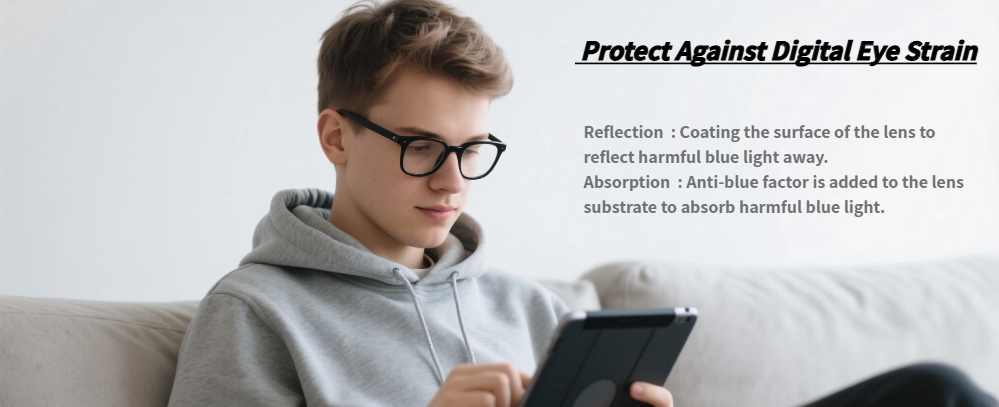 Come le lenti 1.61 con filtro blu proteggono dall'affaticamento digitale degli occhi Come le lenti 1.61 con filtro blu proteggono dall'affaticamento digitale degli occhi
